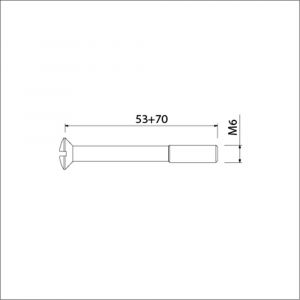 Ami veiligheidsbeslag toebehoren bevestigingsset VHB schilden deurdikte 38-42 mm 3 schroeven M6x53 mm RVS 900184