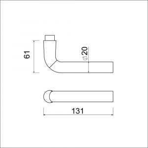 Ami 368 deurkruk aluminium deurdikte 38-42 mm F1 104040