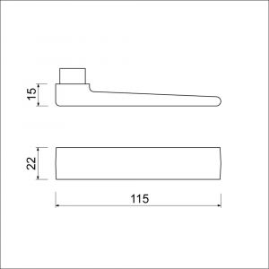 Ami 353 deurkruk stiftdeel aluminium deurdikte 38-42 mm F2 104425