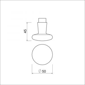 Ami 160/50 knopkruk aluminium deurdikte 38-42 mm F2 199000