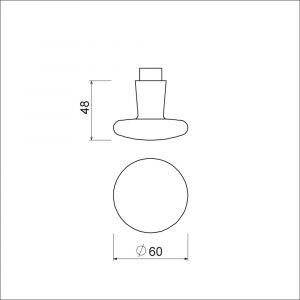 Ami 160/60 knopkruk aluminium deurdikte 38-42 mm F2 199100