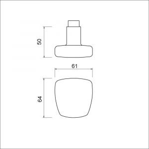 Ami 165/75 knopkruk aluminium deurdikte 38-42 mm F2 199600