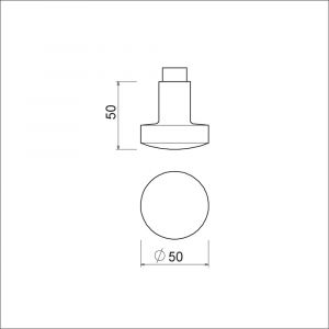 Ami 169/50 knopkruk aluminium deurdikte 38-42 mm F2 199900