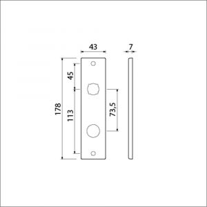 Ami 178/43 kortschild aluminium RC 22,5-73.5 F1 212022