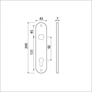 Ami 200/1/7 langschild aluminium profielcilinder PC 92 F1 212119