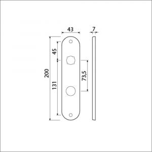 Ami 200/1/7 langschild aluminium RC 22,5-73.5 F1 212122