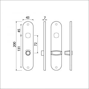 Ami 200/1/7 langschild aluminium toilet- en badkamersluiting WC 8/72 mm F1 212197