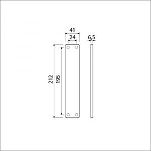 Ami 212/41 RH langschild aluminium rondhoek geheel blind F1 213130