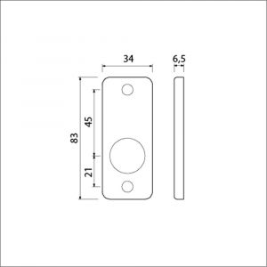 Ami 4 RH krukrozet aluminium rechthoek krukgat F1 216400