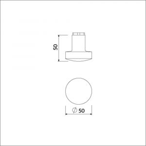 Ami 169/50 deurknop aluminium Varo F1 300910