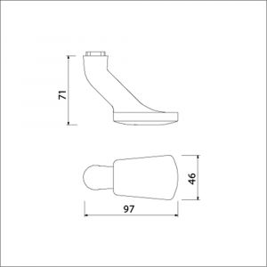 Ami 166 deurknop aluminium Varo F1 300930