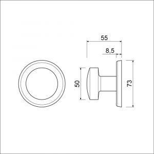 Ami 169/50 voordeurknop aluminium F2 310080