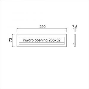 Ami DL postkast briefplaat met veer aluminium 290 mm 290/73 F1 400065