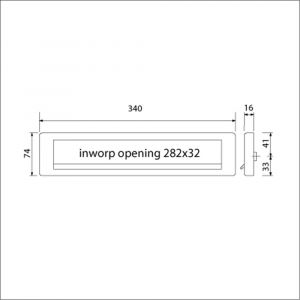 Ami EP 960 briefplaat met veer aluminium deurdikte 38-42 mm F1 Climate Comfort 400510