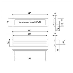 Ami EP 965 briefplaat-tochtklep met schacht aluminium F1 deurdikte 38-42 mm Climate Comfort 400527