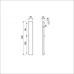 Ami 245/30 smalschild aluminium geheel blind M5 F1 510601