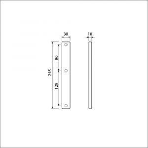 Ami 245/30 smalschild aluminium geheel blind R5,5 F1 510602