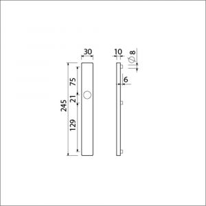 Ami 245/30 smalschild aluminium blind M5 F1 510631