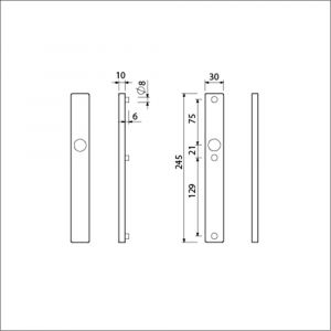 Ami 245/30 smalschild aluminium blind 1/2 M5 F1 510730