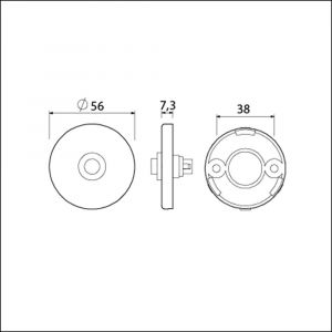 Ami Klik beldrukker aluminium rond Archi Design Irox RVS look 620320