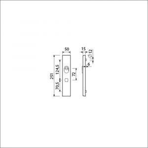 Ami VHB 250/15 KT senioren veiligheidslangschild SKG*** kerntrekbeveiliging ovaal omkeer buitenlangschild 250/50/15 KT 72 omkeer 2 GTS F1 656007