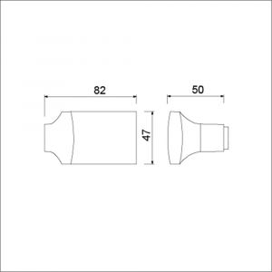 Ami 144 deurknop aluminium Varo zwart RAL 9005 structuur finish 739651