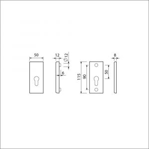 Ami VHB 115/50 veiligheidsrozet SKG*** VHB rozet 115/50 profielcilinder PC F1 deurdikte 38-42 mm 820121