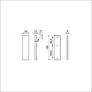 Ami VHB 193/50 veiligheidskortschild SKG*** VHB 193/50 buiten en binnen geheel blind F1 deurdikte 38-42 mm 821091