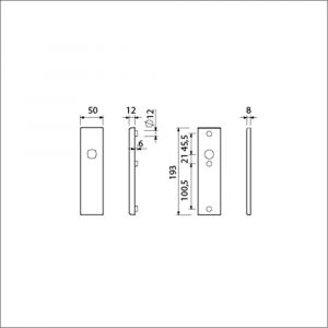 Ami VHB 193/50 veiligheidskortschild SKG*** VHB 193/50 buiten en binnen blind F2 deurdikte 38-42 mm 831101