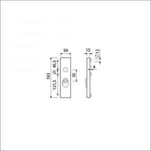 Ami VHB 193/15 KT veiligheidskortschild SKG*** kerntrekbeveiliging buitenkortschild 193/15 KT 55 F1 834004