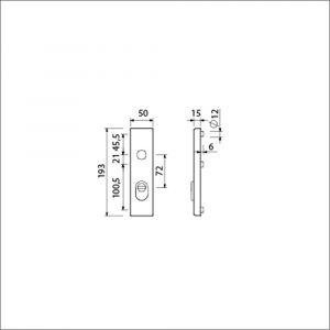 Ami VHB 193/15 KT veiligheidskortschild SKG*** kerntrekbeveiliging buitenkortschild 193/15 KT 72 F1 834006