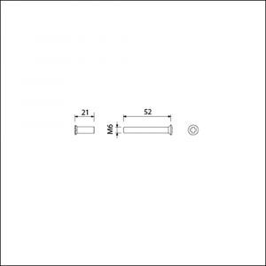 Ami patentbout compleet met huls RVS M5x52 mm schroef en huls RVS set 10 stuks 900119