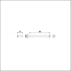 Ami patentbout compleet met huls RVS M6x80 mm schroef en huls RVS set 10 stuks 900135