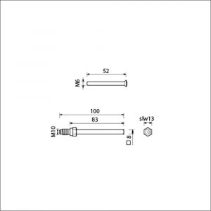 Ami bevestigingsschroeven veiligheidsschilden VHB voordeur deurdikte 38-43 mm gelagerde wisselstift 8x100 Varo ring en 3 schroeven M6x52 900189