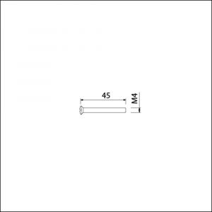 Ami patentschroef met zaagsnede ijzer vernikkeld M4x45 mm voldraad set 10 stuks 900220