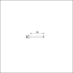 Ami patentschroef met zaagsnede RVS M5x52 mm voldraad set 10 stuks 900231