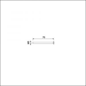 Ami patentschroef met zaagsnede RVS M5x70 mm voldraad set 10 stuks 900235