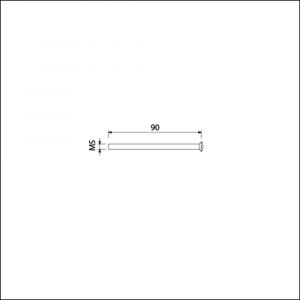 Ami patentschroef met zaagsnede RVS M5x90 mm voldraad set 10 stuks 900237