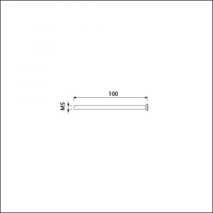 Ami patentschroef met zaagsnede RVS M5x100 mm voldraad set 10 stuks 900238