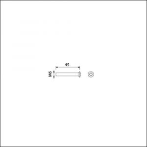 Ami patentschroef met zaagsnede RVS M6x45 mm voldraad set 10 stuks 900390