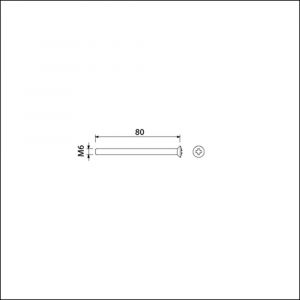 Ami patentschroef met zaagsnede RVS M6x80 mm voldraad set 10 stuks 900395