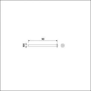 Ami patentschroef met zaagsnede RVS M6x90 mm voldraad set 10 stuks 900396