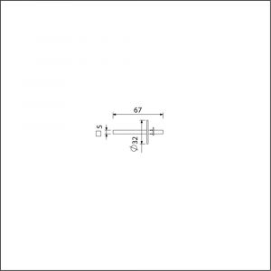 Ami toilet- en badkamersluiting WC stift vierkant 5x67 mm stiftontsluiting 900481