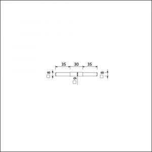 Ami verloopstift vierkant vol 8-9-8 deurdikte 38-42 mm 900501