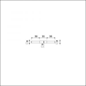 Ami verloopstift vierkant vol 8-9-8 deurdikte 53-57 mm 900504