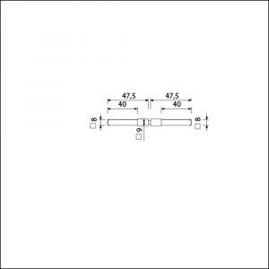 Ami verloopstift vierkant vol 8-9-8 gedeeld deurdikte 38-42 mm 900511