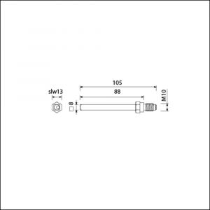 Ami gelagerde wissel Quickstift 8x105 mm (8x88) 900641