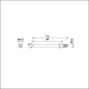 Ami gelagerde wissel Quickstift 8x115 mm (8x98) 900643