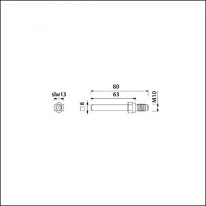 Ami gelagerde wissel Quickstift 8x80 mm speciaal 55-35 mm 900646