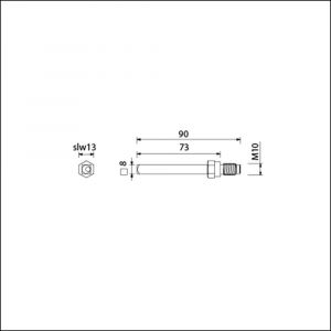 Ami gelagerde wissel Quickstift 8x90 mm (8x73) 900647